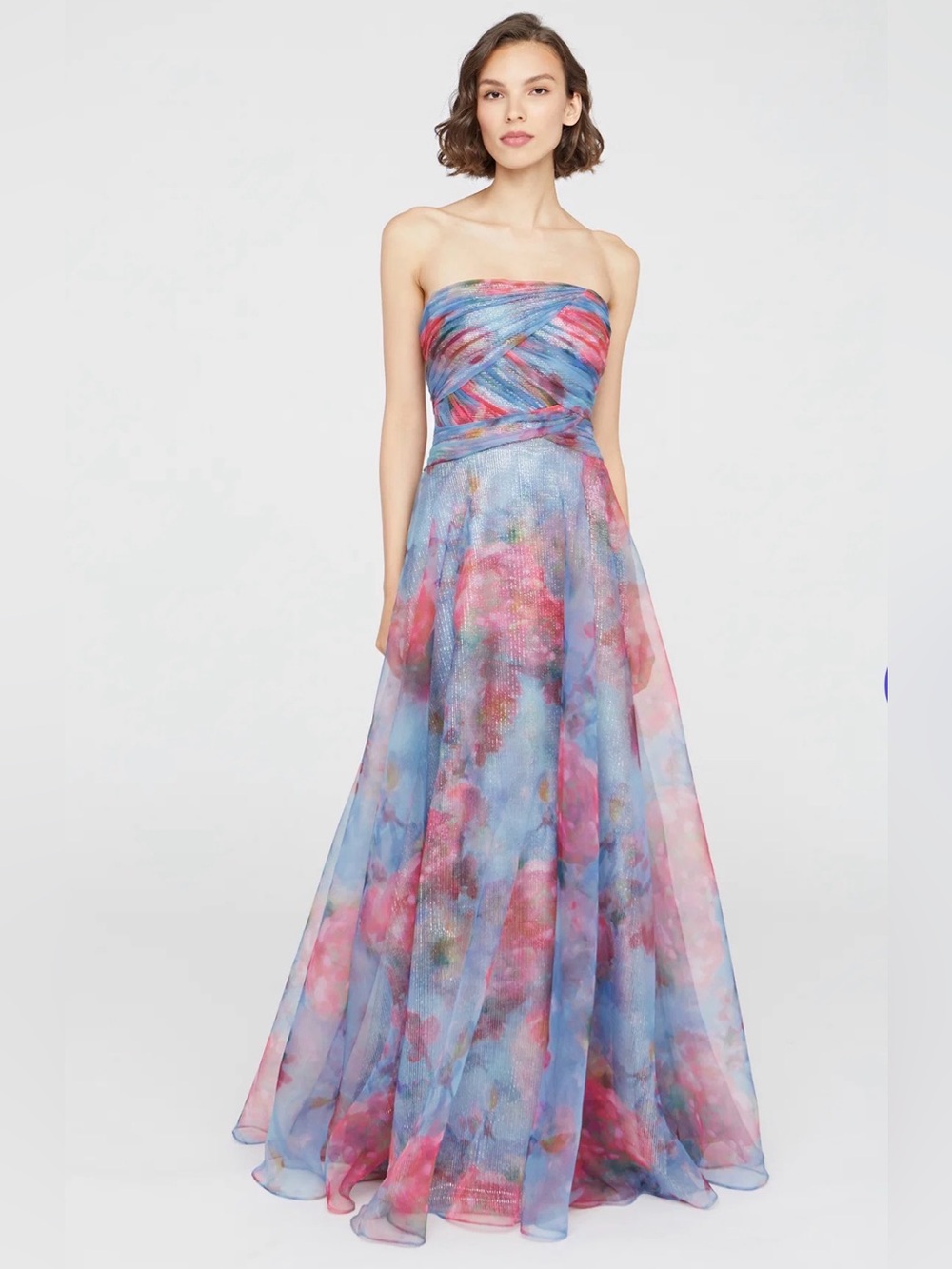 NWT Theia Giselle Strapless Organza gown